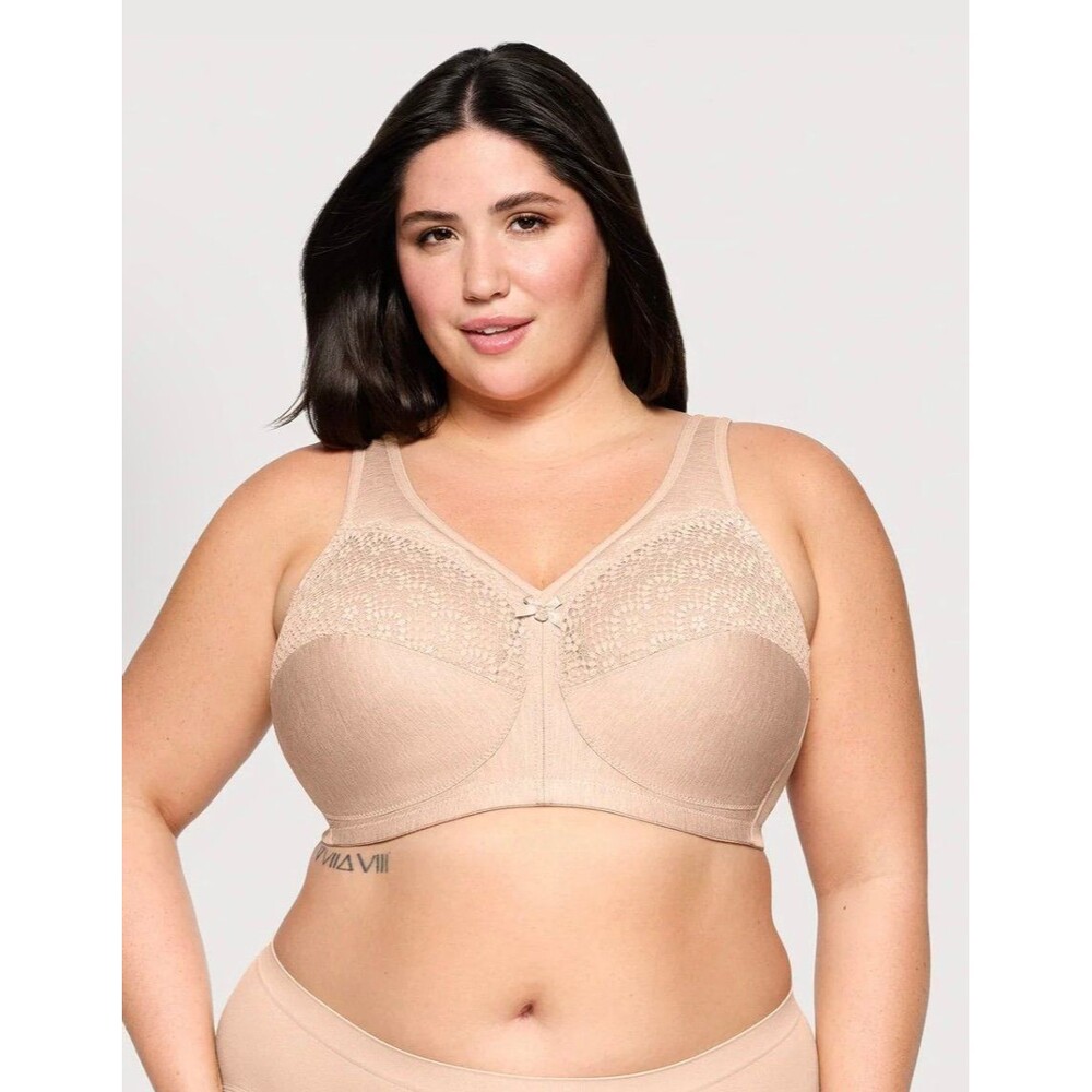 Glamorise MagicLift Moisture Control Wirefree Bra 1064 Cafe Beige 40G